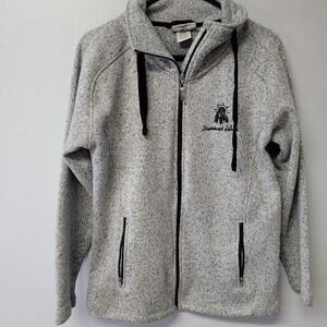 Artisans Drummond Island Mens Full Zip Fleece Knit Sweatshirt Gray Large
